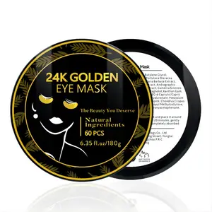 24K Gold Collagen Eyemask Cosmetic Supplier Moisturizing Hydrogel Under Eye Mask Eye Patch For Reduce Dark Circles