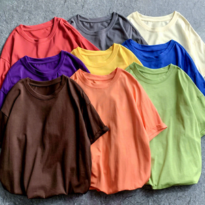 T-shirt d'été pour homme de grande <span class=keywords><strong>taille</strong></span>, style coréen, tendance, ample, couleur unie, décontracté et surdimensionné - Product Image 6