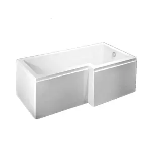 2019 hot sale rectangular two sided custom made solid surface bathroom bathtub with cheap price