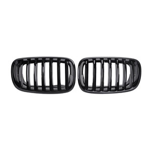 ตะแกรง E70 X5คาร์บอนไฟเบอร์กระจังหน้ารถยนต์ M Colour กระจังหน้าไตสำหรับ BMW X5 E70 E71 X6เส้นเดียวสีดำ - Product Image 6