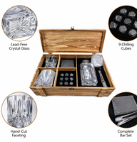 Ensemble de carafe à whisky de luxe en verre, kit cadeau avec pierres à whisky, sous-verre, pinces et verres en cristal pour whisky, bourbon, brandy