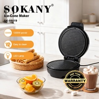 Sokany Mini gaufrier belge électrique en céramique antiadhésif avec thermostat réglable pour la maison