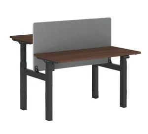Öğrenci çalışma personeli beyaz/siyah yükseklik ayarlanabilir bilgisayar masası sit stand up kaldırma masası elektrikli ayaklı masa