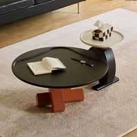Table basse en bois au design moderne et unique, de forme irrégulière, couleur personnalisable pour salon, mobilier unique de forme spéciale