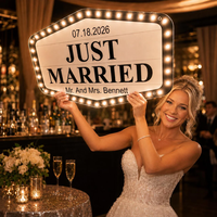 Panneau LED personnalisé pour mariage, panneau de service de bouteilles sur mesure pour réception de mariage et fête
