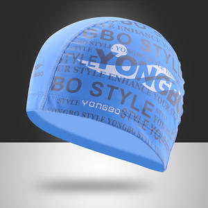 Bonnet de bain imprimé Yongbo pour enfants et étudiants, motif plage rose, bonnet de sport aquatique - Product Image 4