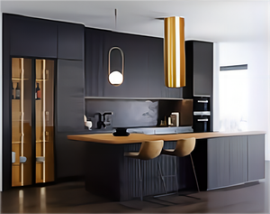 <span class=keywords><strong>Hotte</strong></span> de cuisine circulaire dorée suspendue au plafond, <span class=keywords><strong>silencieuse</strong></span>, à cheminée supérieure, pour cuisine ouverte, avec colonne d'évacuation des fumées, ustensiles de cuisine - Product Image 1