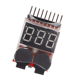 Pantalla multifunción de voltaje de batería con alarma de bajo voltaje para sistema de gestión de baterías LiPo de 1-8S - Product Image 1