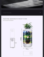Aquarium aquaponique de bureau, aquarium de bureau intérieur avec culture de plantes, lumière LED supérieure, décoration pour la maison et le bureau, logo personnalisé OEM