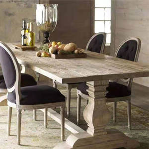 <span class=keywords><strong>Tavolo</strong></span> in Legno Massello Stile Americano Retrò, Arredamento per Casa, <span class=keywords><strong>Tavolo</strong></span> da Cucina per <span class=keywords><strong>6</strong></span> Persone, Tavoli Classici per Ristorante - Product Image 4