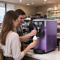 Machine à yogourt glacé commercial, 3 saveurs, pour boutique de yogourt, avec écran numérique et système de pompe à air