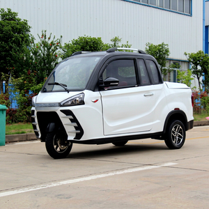 Electric <b>Cargo</b> Tricycle Closed Body 200-300kg Payload 2 Seats 48V 501-800W <b>White</b> Color - Product Image 1