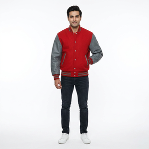 Chaqueta Universitaria Deportiva Personalizada de la Mejor Calidad con Bordado de Huesos, Chaqueta Bomber de Bordado, Chaqueta de Béisbol Lisa para Hombre - Product Image 1