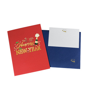 Biglietto d'<span class=keywords><strong>Auguri</strong></span> 3D Pop-Up per Capodanno con Design di Fuochi d'Artificio Glitterati, Scatola Regalo in Carta Ecologica per <span class=keywords><strong>Auguri</strong></span> Festivi - Product Image 2