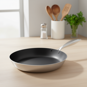 Padella in Acciaio Inox 22cm Antiaderente Compatibile con Induzione Standard Professionale per Cucina Quotidiana Domestica - Product Image 2