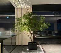 NINI Künstlicher Rosskastanienbaum aus Kunststoff, handgefertigt, hochrealistisch, grüne Zimmerpflanze für Restaurant, Zuhause, Abschlussfeier, Weihnachten