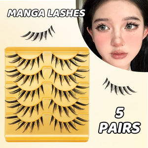 Usine En Gros Naturel À La Main Pleine <span class=keywords><strong>Bande</strong></span> Cat Eye Cils Fox Eye Manga Lash Boîtes <span class=keywords><strong>Bande</strong></span> <span class=keywords><strong>Dessinée</strong></span> Inspiré Cat Eye Cat Lashes - Product Image 2