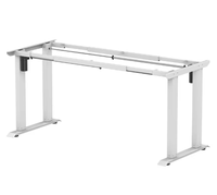 Bureau debout électrique moderne à double moteur avec bureau Table d'ordinateur à 4 pieds à mémoire USB Mobilier de bureau pour immeuble de bureaux