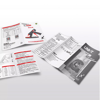 Brochure d'entreprise personnalisée 200 g/m² à trois volets avec couverture rigide, papier journal, plastification, impression offset et service de logo personnalisé