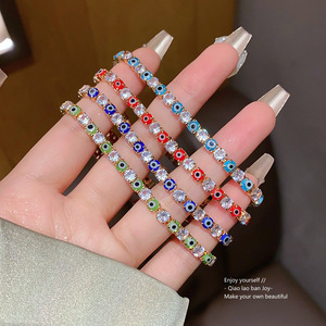 Nuovo arrivo Turkish Blue Eye bracciale CZ demone Eye amuleto braccialetto all'ingrosso donna gioielli - Product Image 2