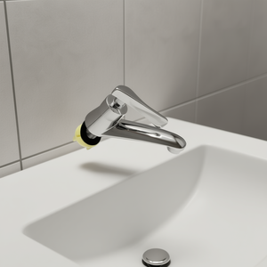 Basin Faucet Single Handle Chrome Deck Mounted Contemporary Modern Design 5.0-6.9in Spout Reach Zinc Alloy Construction - Product Image 2