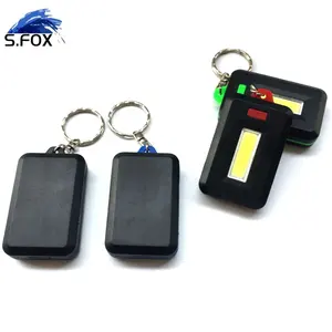 2024 Plastic COB Mini AA Dry Battery Eco-friendly LED Torch Flashlight Keychain