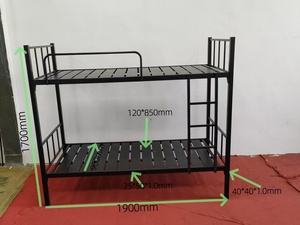 Lits superposés modernes en acier, robustes, pour adultes, étudiants, hôtels, salons - Product Image 3