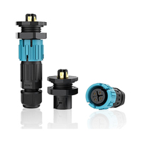 Fiche de câble multicœur M15 10 A Connecteur mâle et femelle étanche avec broches en cuivre plaqué or Câble adaptateur soudé