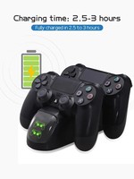 Support de charge rapide pour manette Playstation 4, charge rapide en 1,8 heure, étuis pour lecteur de jeux vidéo à distance