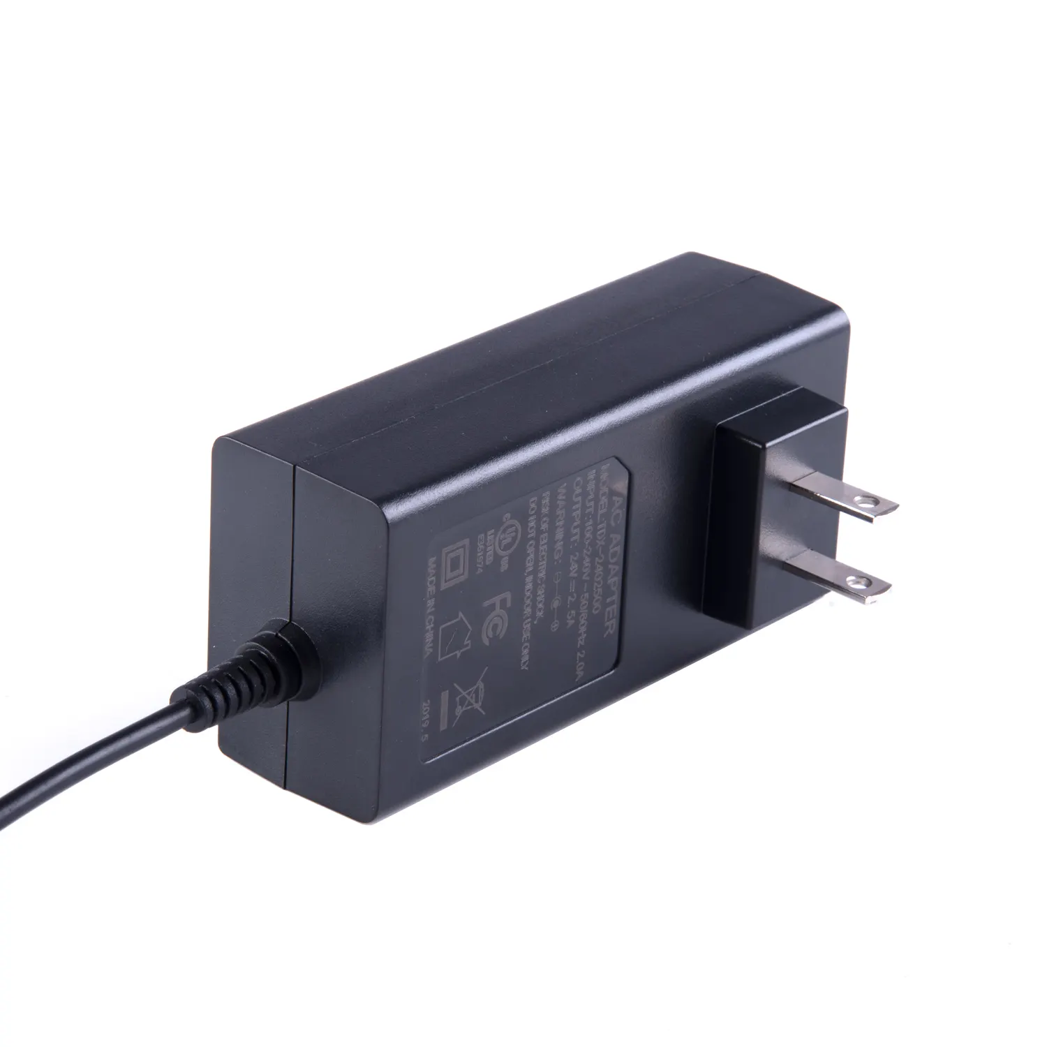 Wall Mounted 90 Degree 24Volt 2000mA AC Power LED Adapter 24V 2A Power Supply 48W 24V 2A Lead Acid Battery Charger