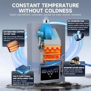 12L-18L High Quality Natural Copper Constant Temperature Grey Color Forced Exhaust Fast Instant Water Heater Home <strong>Kitchen</strong> - Product Image 3