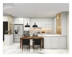 บานพับแบบนุ่มหรูหราตู้ไม้ตู้ไม้โอ๊คสีขาวตู้ครัวครัวสมบูรณ์แบบทันสมัย - Product Image 6