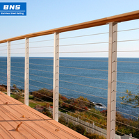 Câble métallique en acier inoxydable pour l'extérieur, Balustrade de pont en verre, en Aluminium, fer forgé, débardeur