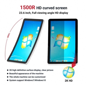 Beautiful Horizontal Screen 23.6/32 Inch Flexible Screen Digital Audio <b>Speaker</b> Custom Pos <b>Stand</b> Self Kiosk Cashless Payment - Product Image 4