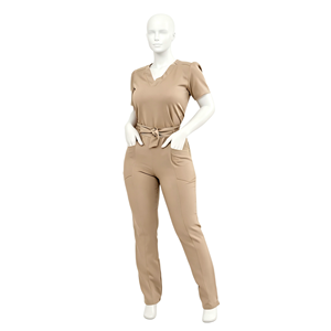 Women Summer Short Sleeved Straight Leg Pants With Bow Tie Hospital Dental Clinic Nurse <b>Hand</b> <b>Scrub</b> Unif - Product Image 1