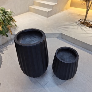 กระถางต้นไม้ไฟเบอร์เคลย์แบบกำหนดเองสำหรับตกแต่งบ้านในร่ม/กลางแจ้ง กระถางดอกไม้ไฟเบอร์เคลย์สำหรับปลูกต้นไม้กลางแจ้งแบบใหม่ - Product Image 3