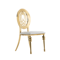 CY-23 Großhandel Komfortable Hochzeits- und Veranstaltungsstühle mit Rundem Metallstahl-Rückenlehne Moderne Elegante Esszimmerstühle für Bankette