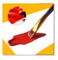 Ensemble de peinture acrylique 24 couleurs, fournitures d'art professionnelles pour la peinture sur toile, papier, bois, tissu, céramique, pierre, kit de peinture artisanale
