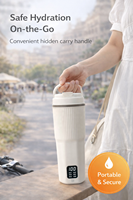 Tasse chauffante électrique portable intelligente avec affichage numérique, bouilloire de voyage à ébullition rapide pour café et thé