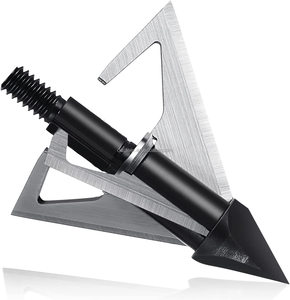 Boogschieten Staal Broadheads 100 125 Grain 3 Bladen Jacht Compatibel Kruisboog Compound Boog 1+1/2 Inch Snede - Product Image 2