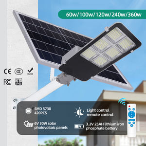 नए सौर स्ट्रीट लाइट्स आउटडोर सौर गार्डन लाइट वाटरप्रूफ आईपी 65 स्प्लिट-टाइप रोड लाइटिंग सोलर लैंप - Product Image 2