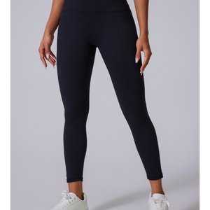 Hot Sale Customized Autumn Winter Yoga <b>Leggings</b> High Waist Crossover Design Nude Curved M-<b>Shaped</b> Peach Tight Breathable Nylon - Product Image 6