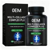 Complément alimentaire de beauté en capsules de collagène multi-sources naturel de qualité supérieure, fabricant de compléments en vrac sous marque privée
