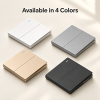 Sakelar dan Stopkontak Dinding UK 20W USB Type C Pengisian Cepat, Stopkontak Listrik Ganda 3-Pin Panel PC 1/2/3/4 Gang 1/2 Jalur untuk Rumah