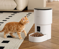 Distributeur automatique de nourriture pour animaux de compagnie, compatible avec les aliments lyophilisés et les croquettes jusqu'à 16 mm, idéal pour les mangeurs difficiles