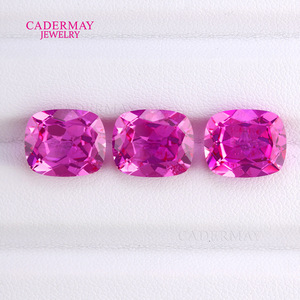 Cadermay Loose Rectangular Pink Zircon Synthetic Gemstone For Jewelry Making - Product Image 3