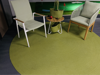 Tapis d'extérieur rond en polypropylène fait main de nouvelle conception en Offre Spéciale