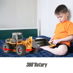 <span class=keywords><strong>HUINA</strong></span> <span class=keywords><strong>1520</strong></span> 6CH RC Bulldozer en métal 1/18 2.4GHz RTR Chargeur frontal Jouet d'ingénierie - Product Image 6