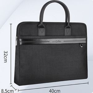 Custom Logo Factory Price Business Travel Laptop Bag Waterproof Document Storage Conference Bags PU <b>Leather</b> <b>Briefcase</b> for Men - Product Image 2