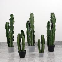 Décoration intérieure ornements de paysage, cactus simulé, petit pavillon de hallebarde, plantes vertes, plantes en pot